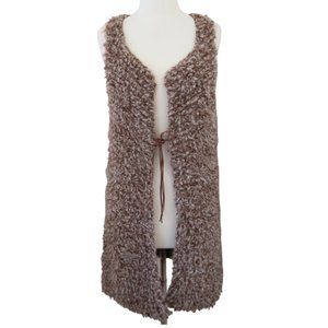 ROBERTA ROLLER RABBIT Boucle Alpaca long vest XS S